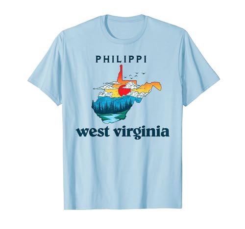 Philippi West Virginia Outdoors Mountain Mama Retro Camiseta