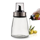 Photo Gallery parence.- flacone per olio da 200 ml con tappo versatore - dosatore in vetro e acciaio inox - contenitore per olio, aceto, salsa - 6,5x6,5x12,5 cm - versamento preciso e senza gocciolamento Photo Gallery parence.- flacone per olio da 200 ml con tappo versatore - dosatore in vetro e acciaio inox - contenitore per olio, aceto, salsa - 6,5x6,5x12,5 cm - versamento preciso e senza gocciolamento