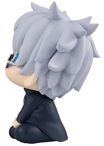 Image of Anime Cartoon Character Q Posket Jujutsu Kaisen Gojo Action Figure Height -10cm Multicolour PVC | Gojo Glare Sitting Chubby (Gojo - Large)