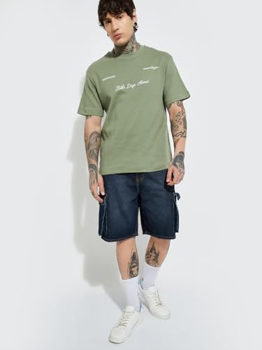 Image of Max Men's Letter Print Regular Fit T-Shirt
