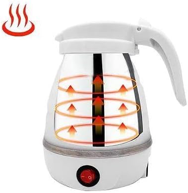 Chaleira Jarra Elétrica De Silicone Dobrável Retrátil Chaleira Dobrável Portátil 110v 600ml (Branca)