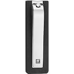 ZWILLING Nail Clipper (with nail catch box, strong leverage for finger- and toenails, slightly curved cutting edge), Premium, Black 65 mm