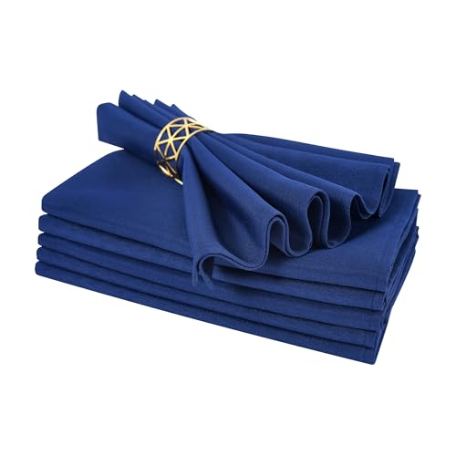 Navy Blue Washable Cloth Napkins (6 Pack)