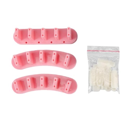 Soporte acrílico para arte de uñas 3x3 con 10 uñas postizas miniatura 7