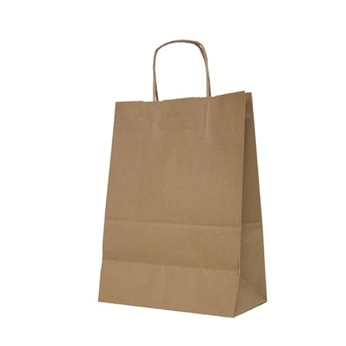 Bolsaprint - Bolsas de Papel con Asa Retorcida 24x11x32 cm - Resistentes, Reciclables y Certificadas FSC - Ideales para Tiendas, Eventos y Regalos Especiales - Color Blanco - 40 Uds