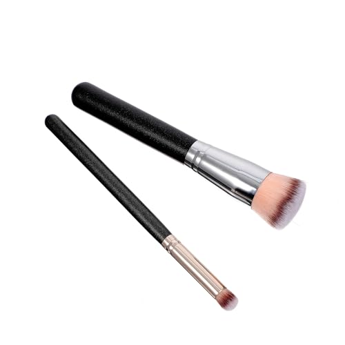 VALICLUD Brochas para Base de Maquillaje en Polvo 2 Piezas, Pinceles Autobronceadores Faciales Sintéticos, Herramientas de Maquillaje para Aplicación Uniforme en Rostro y Cuerpo