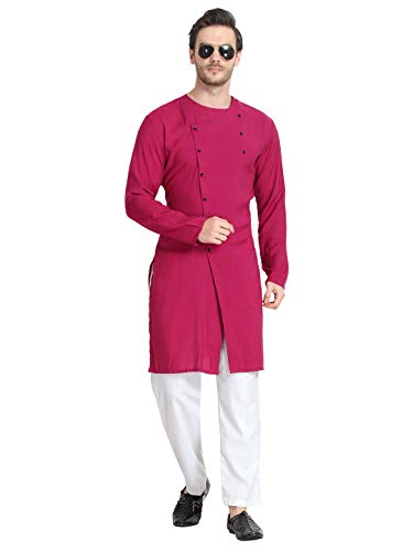 Image of Leriya Fashion Men's Slub Cotton pathan Suit Kurta