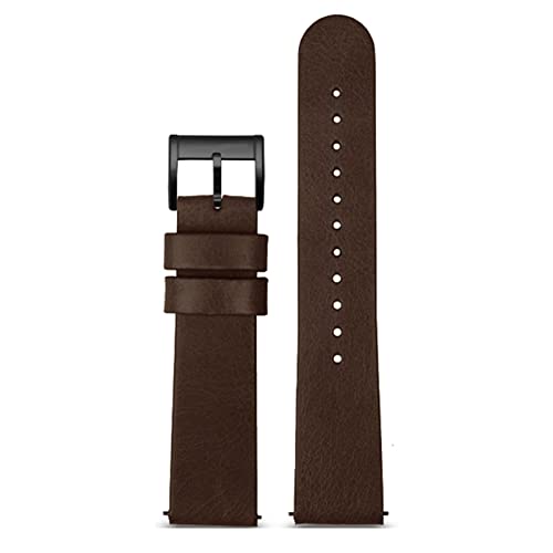 Bracelet montre cuir véritable marron foncé noir 18mm 20mm 22mm souple