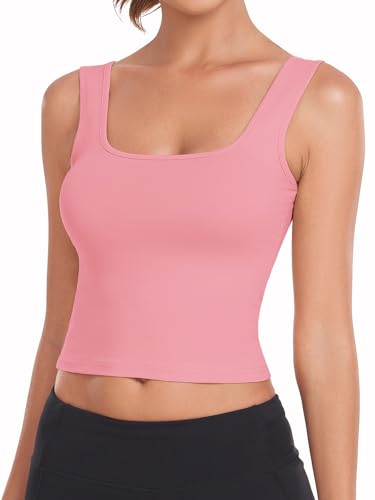 Sports Crop Tank Tops for Women Cropped Workout Tops Racerback Running Yoga Tanks Cotton Sleeveless Gym Shirts 3 Pack2