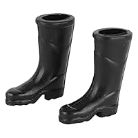 HAOX Miniature Dollhouse Rain Boot, Black, Lifelike Appearance, 1:12 Scale, Practical/Realistic
