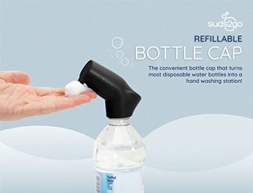 Refillable Caps, 2 Pack - Universal Fit Turns Most Disposable Water Bottles Into A Hand Washing Station2