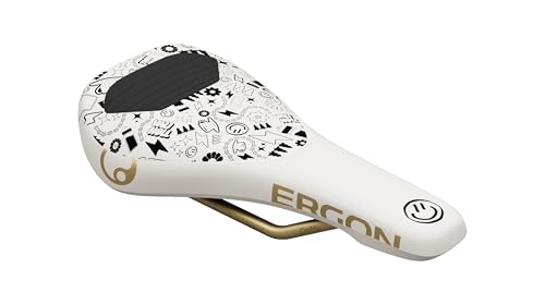 Selle Ergon SM Downhill Comp Vali Holl blanche et dorée pour VTT DH