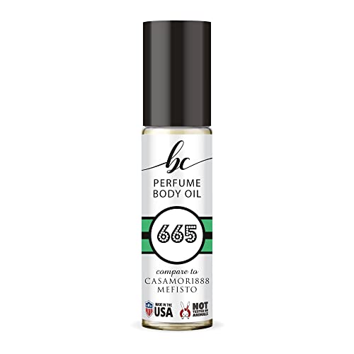 BIOCURA BC Perfume 665 Inspired by Casamor1888 Mefisto For Men Replica Fragrance Body Oil Dupes Alcohol-Free Sample Travel Size Concentrated Long Lasting Roll-On 0.3 Fl Oz/10ml
