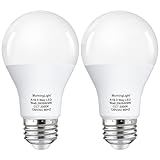 MorningLight 2 Pack A19 3-Way LED Light Bulbs 10 40 60Watt Equivalent, Soft White 3000K, Three Way Dimmable Light Bulbs for 3-Way Lamp(Table Lamp/Desk Lamp) 150/550/800LM, NOT for Touch Lamp
