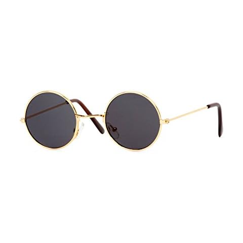 Gravity Shades Circular Gold (50mm) Frame Black Lens Sunglasses Cover