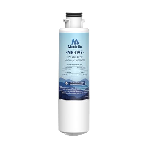 Image of MARRIOTTO MIWF6200 Water Filter Replacement for Midea MIWF6200, MRS26D5AST, MRS26D7AST, MRQ22D7AST, MF-2008-R2, NS-WF26SS0-1, Zline MIWFT2100, RFM-W-36, WF200, SJWF200, SJG2254FS, NSF42, (1 Pack)