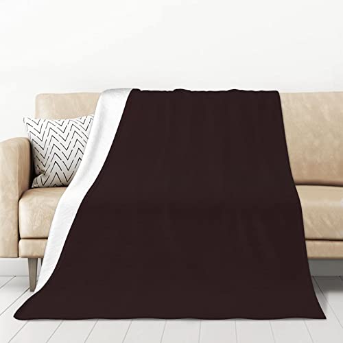 Jeté de lit en flanelle douce pour la peau, chaud et confortable. Pour lit, canapé, chambre à coucher, 127 x 178 cm, violet prune