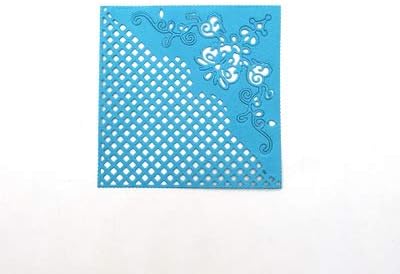 Miniatura 5 de Matrices de corte de marco de fondo hueco cuadrado de metal, marco de decoración de encaje de esquina, plantillas de estampado en relieve, molde de