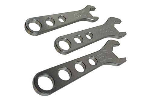 Ict Billet 3 Piece Billet Aluminum Wrench Set 6 8 10 An Fittings Thread Lightweight Ergonomic Compact Handle Designed & Manufactured In The Usa 551470 #TOP3