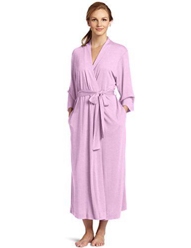 Image of Natori Shangri La Long Robe with Kimono Sleeves, Bathrobe for Women