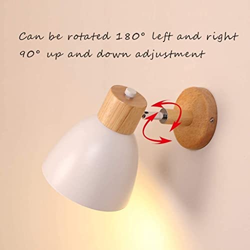 Aplique de pared nórdico orientable blanco WQHPLMD iluminación LED dormitorio y salón 4