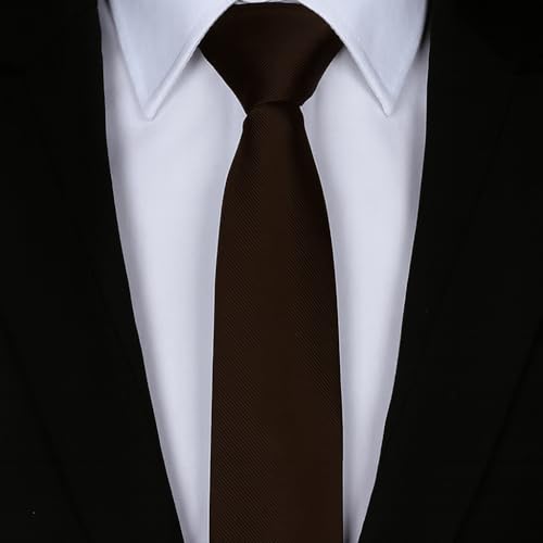 Image of Young Arrow Premium Microfiber Matte Finish Necktie for Men - Solid Formal Tie for Office, Wedding, Party, Groom & Groomsmen