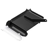 Right Hand Pill Counting Tray with Spatula (Black, L Shape)