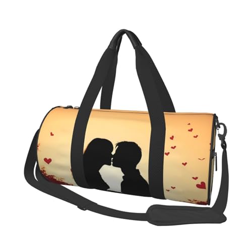 Sac de voyage pour homme et femme grand sac de sport en toile motif couple tribal