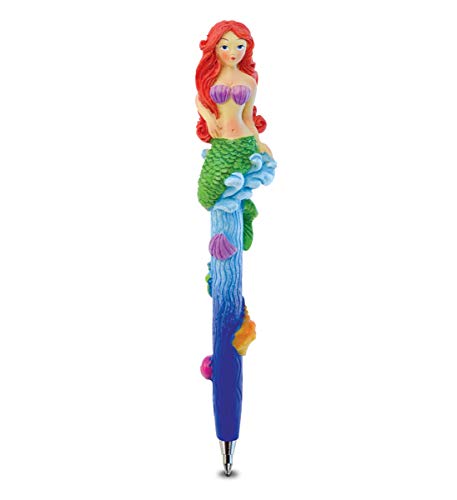 Planet Pens Mermaid Novelty Pen - Cute Fun & Unique Kids & Adults Office Supplies Ballpoint Pen, Colorful Sea Life Writing Pen Instrument For Cool Stationery School & Office Desk Decor Accessories
