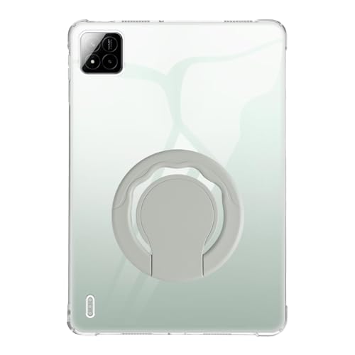 Coque antichoc Xiaomi Pad 7 anti-chute en TPU transparent avec poignée et support pivotant 360°