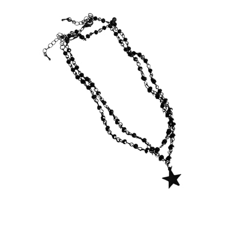 YSFVNP Emo Accessories, Emo Gifts, Star Necklace - Grunge Gothic Jewelry with Adjustable Chain for Alternative Fashion and Special Occasions