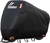 TATATOO Motorcycle Cover Waterproof Outdoor, 300D Heavy Duty, UV & Rain Resistant, Windproof with 3 Buckles, Fits Most Motorcycles, Cruisers, Sportbikes, Dirt Bikes, Scooters up to 96.5' - XXL Size