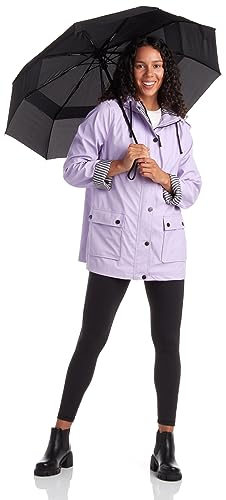 URBAN REPUBLIC Rain Jacket Women - Lightweight Waterproof Windbreaker for Women (S-3XL), Size Small, Lilac Purple - Thumbnail 6