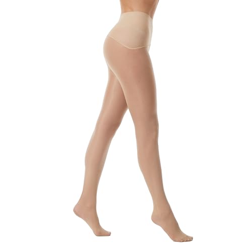 Image of Frola Oil Shiny Stockings Pantyhose 360Seamless Crotch High Waist Smooth Tights for Women