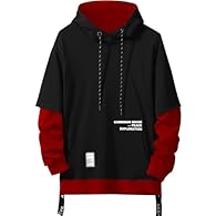 FEATURES: Creative Patchwork makes the hoody more Attractive and Unique, Long Sleeve, with Drawstring and a kangaroo pockets. Elastic cuffs and hem keep you Warm. OCCASION：Ideal for casual, gym,jogging, athletics and going out MATERIAL: Cotton & Poly...