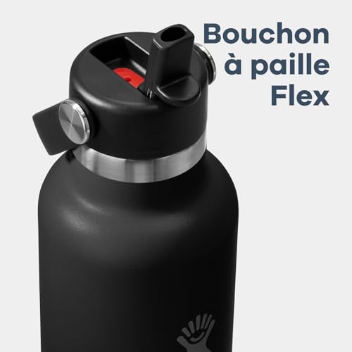 Gourde Hydro Flask 621 ml blanche idéale pour le sport et les porte-gobelets