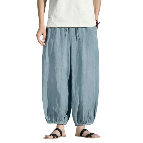 Pantalon d'été léger en lin doux et respirant pour homme