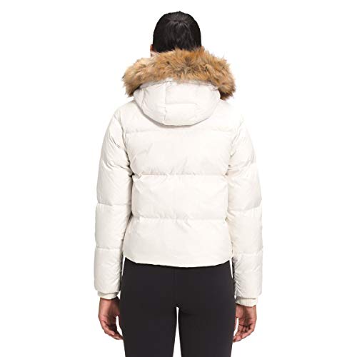 Jaqueta feminina cropped Dealio Down The North Face, branca vintage, 1X