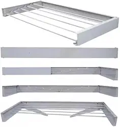 Varal De Parede Retratil Secreto Magico 100cm Com 6 Varetas