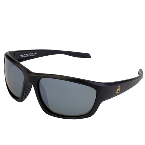 BUNVICK Gafas de Sol Genuinas de Vidrio Polarizadas de Alta Definición Hombres y Mujeres, Diseño Italiano, anti-reflejo, UV400, Lentes de Vidrio Verdadero Corning(8201 Rome Mercury)