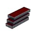 Trodat Replacement Ink Cartridge 6/4817 - pack of 3 Color red