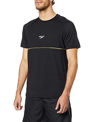 Speedo Gold Camiseta de Manga Curta, Homens, Preto, P