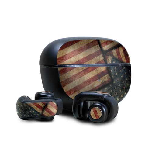 Image of Skin Compatible with Bose Ultra Open Earbuds - Vintage American - Premium 3M Vinyl Protective Wrap Decal Cover - Easy to Apply | Crafted in The USA by MightySkins