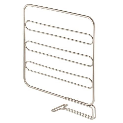 Mdesign Versatile Metal Wire Closet Shelf Divider And Separator For Storage And Organization In Bedroom, Bathroom, Kitchen And Office Shelves - Easy Install - 8 Pack - Satin #TOP5