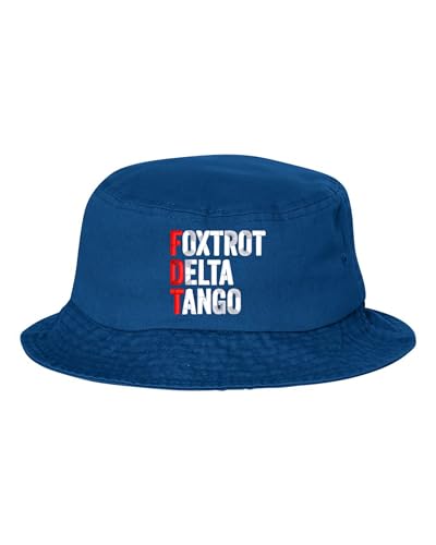 One Size Royal Bucket Foxtrot Delta Tango Embroidered Cap Dad Hat