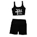 Christian Faith Jesus-with God All Things are Possible Women Thread Yoga Outfit Set Athletic Shorts Leggings and Sports Bra Set 2 Piece Set Workout Clothes L