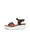 ECCO Women's Flowt Wedge Cork Sandal, Cashmere/Cocoa Brown, 9-9.5