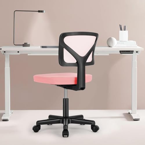 image for Sweetcrispy Small Desk Chair, Ergonomic Low-Back Mesh Rolling Work Swi