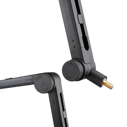 Image of Kadence NB49-BK Touring Series Professional Mic Boom Arm | Internal Spring Design & Clean Cable Management | 360 Adjustable Desk Mount | For Streaming, Podcasting & Studio Setup | Black