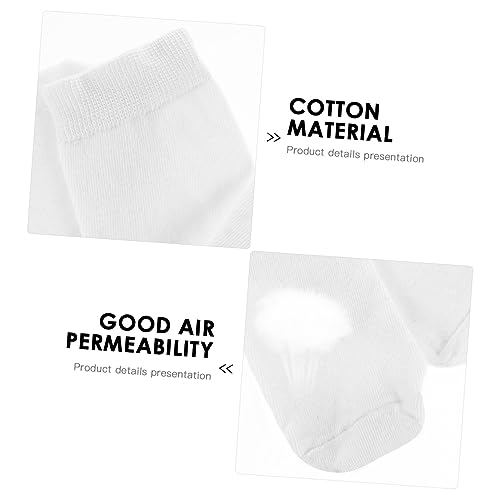 Chaussettes sublimées blanches mi-mollet en polyester durable et surface lisse - 4